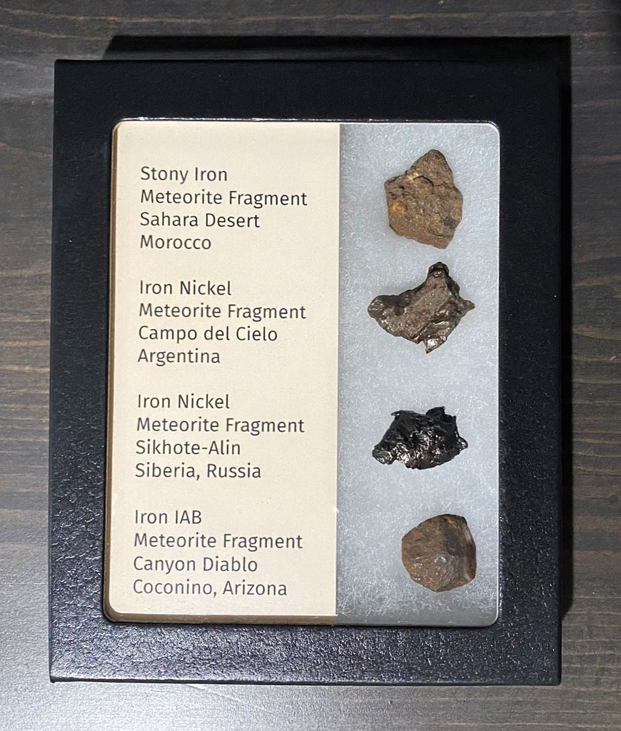 4 Fragment Meteorite Set