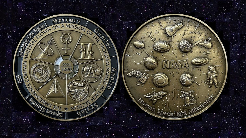 NASA, Human Spaceflight Milestones, flown material from NASA programs Medallion