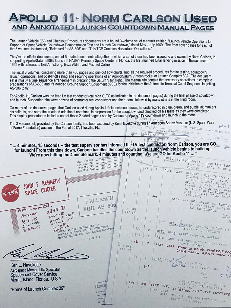 APOLLO 11 LAUNCH COUNTDOWN MANUAL PRESENTATION