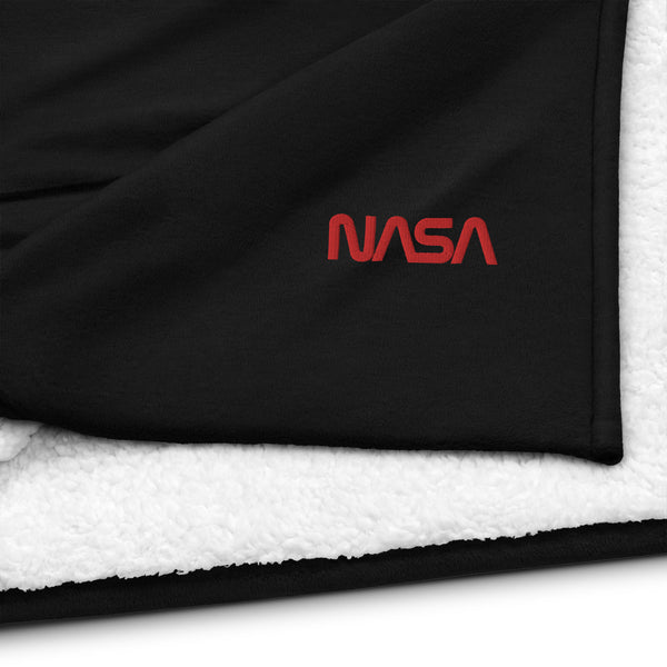 NASA Embroidered Premium sherpa blanket The Space Store
