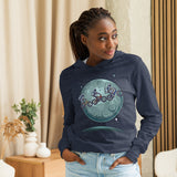 Cycle to the Moon and Beyond in Adult Hooded long-sleeve tee