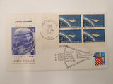 JOHN GLENN 'SPACE PIONEER' COVER. MA-6 STAMP AND STS-95 STAMP