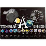 Apollo 7-17 Missions Flown Artifacts Flown Artifacts 17x24 Poster including moondust