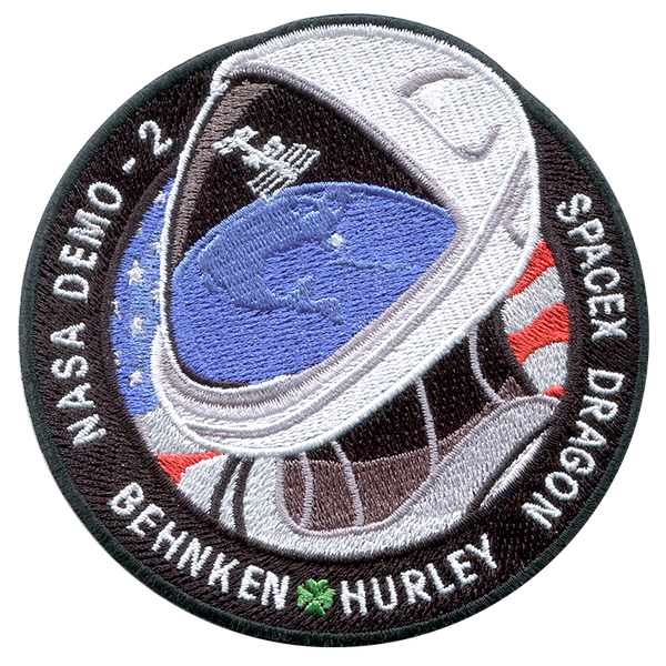 Parche de vuelo de misión SPACEX DM-2 de la NASA, First Crewed Flight  Hurley Behnken, parches bordados para coser, insignias de apliques de  costura