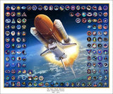 "The Space Shuttle Missions" - Giclee Print  11" x 14" or 20" x 24|" - The Space Store