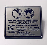 APOLLO 11 LUNAR PLAQUE LEFT ON THE MOON - LAPEL PIN - The Space Store