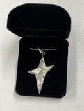 Sterling Silver Muonionalusta Meteorite Star Pendant