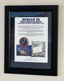 Apollo 16 Flown Kapton Insulation Framed Presentation