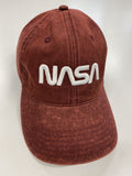 NASA Worm Logo Embroidered Vintage Navy Dad Cap