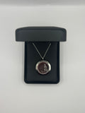 Magnetic Locket Necklace with Meteorite Campo del Cielo Sterling Pendant