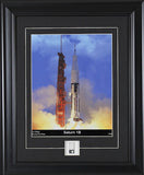 *Saturn 1B print matted with authentic piece of rocket fin