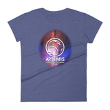 NASA 'Woman on the Moon' Artemis logo shirt on ladies cut Anvil 880