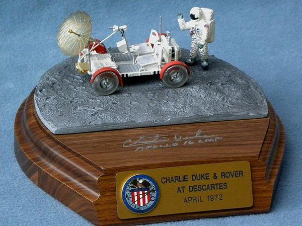 Charlie Duke autographed Lunar Rover Model