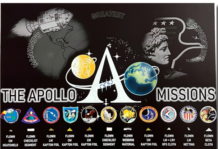 APOLLO 7-17 MISSIONS FLOWN ARTIFACTS 17X24'' POSTER – INCL. MOONDUST