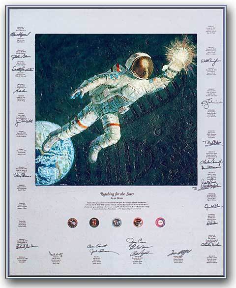 Reaching For The Stars' by Alan Bean and Signed by 24 Additional Astronauts!