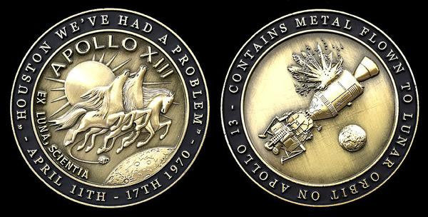 Apollo 13 Medallion Containing Flown To Moon Metal