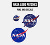 NASA LOGO PATCHES. PINS AND DECALS