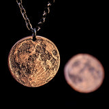Blood Moon Copper Necklace - 1 in / 26 mm Pendant or Charm