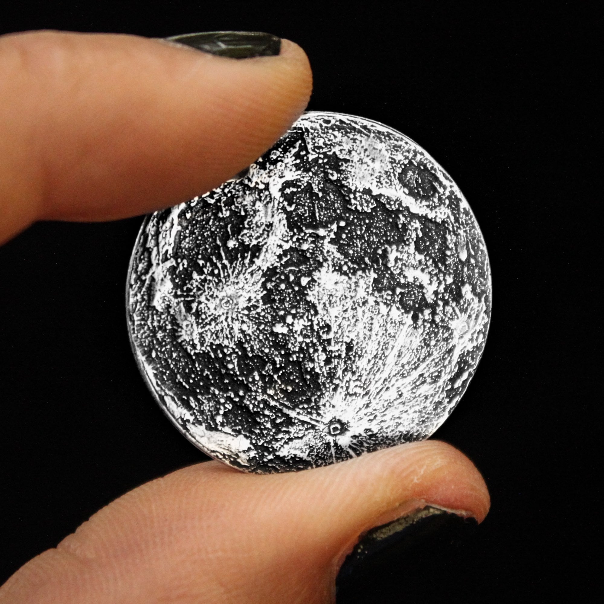 Full Moon Silver Coin - 1 in / 26 mm | The Space Store