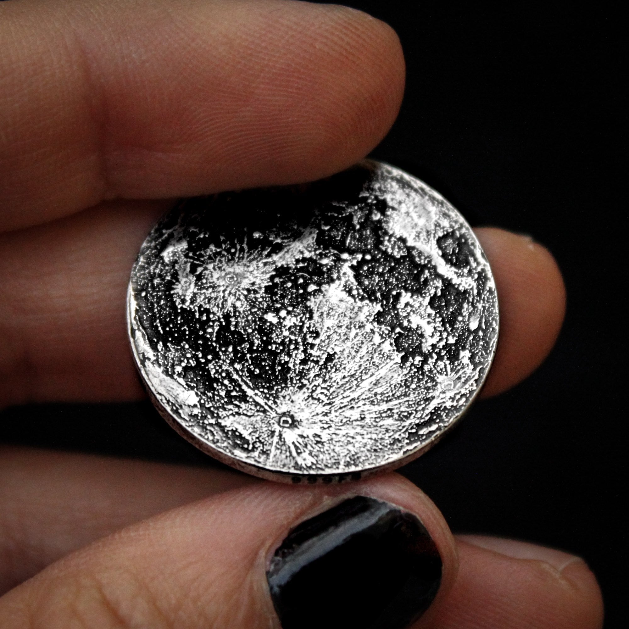Full Moon Silver Coin - 1 in / 26 mm | The Space Store