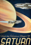 Saturn Futuristic Retro Poster