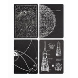 Lunar Landing: Space Exploration Pocket Notebook 4-Pack