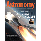 Magazine cover titled 'Astronomy' featuring a space mission illustration.
