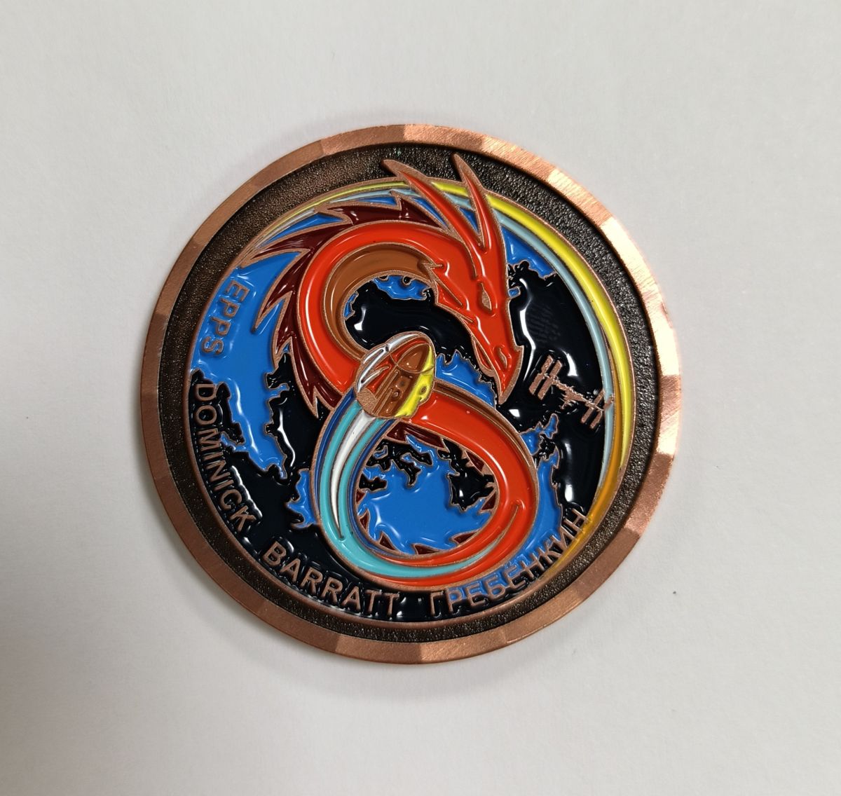 NASA SpaceX Crew 8 Mission Coin with names - The Space Store