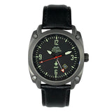 F-18 Hornet Tribute - Gun Metal Finish, Black Dial, Black Leather Band