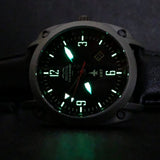 F-18 Hornet Tribute - Gun Metal Finish, Black Dial, Black Leather Band