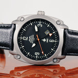 F-18 Hornet Tribute - Gun Metal Finish, Black Dial, Black Leather Band