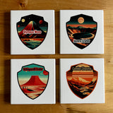Mars Locations Ceramic Coaster Set