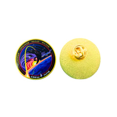 NASA SpaceX Crew 9 Mission lapel pin with names
