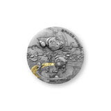 2019 Niue Island, Space Mining II, $1 silver, with meteorite - The Space Store