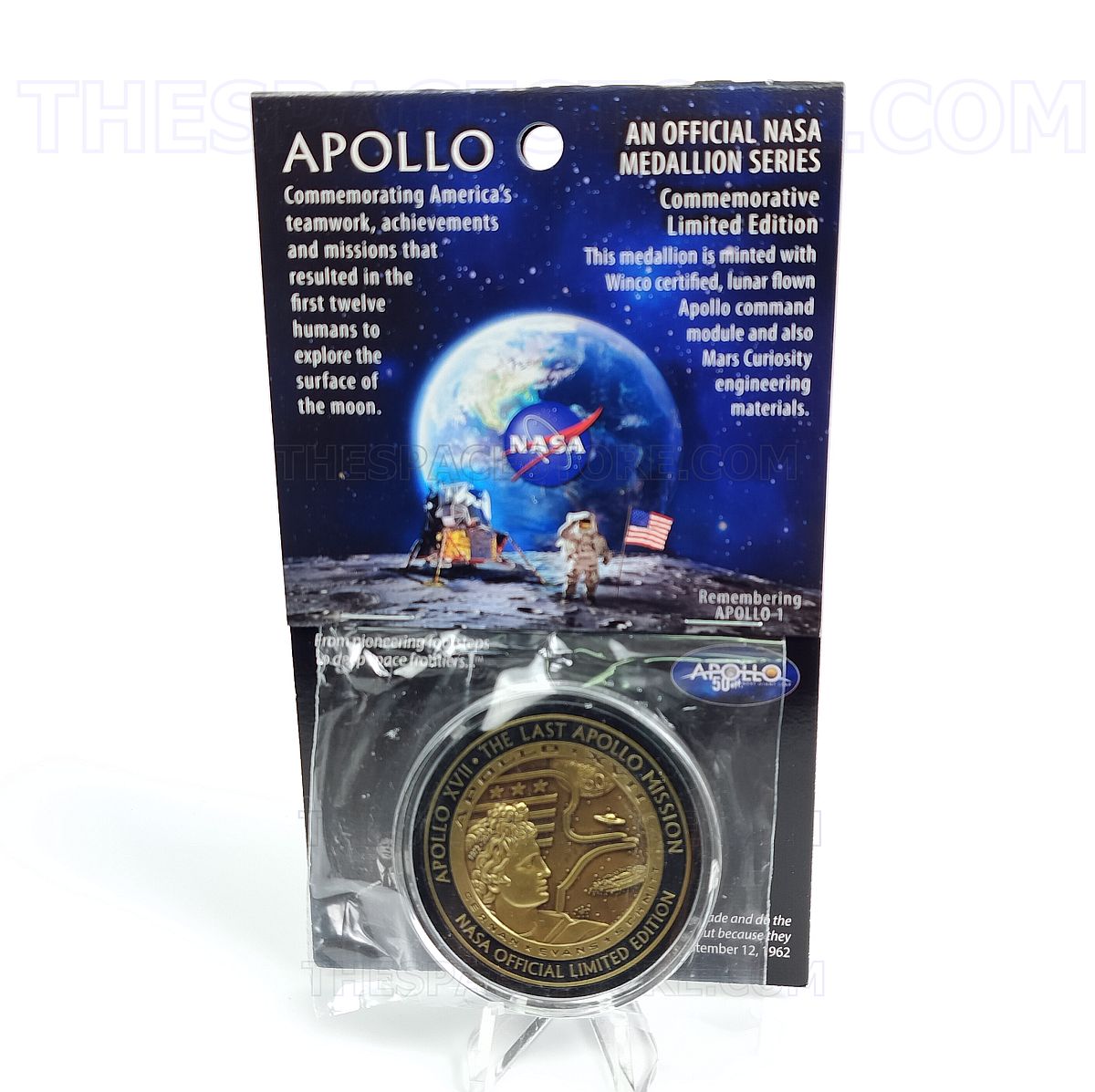 Apollo 17 50th Anniversary Medallion from Winco, Official NASA Supplier - The Space Store