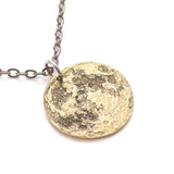 Harvest Moon Brass Necklace - 1 in / 26 mm Pendant or Charm