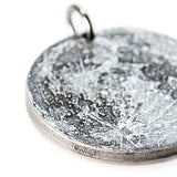 Silver Supermoon Necklace or Charm - Large 1.5 inches / 38 mm