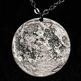 Silver Supermoon Necklace or Charm - Large 1.5 inches / 38 mm