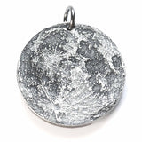 Silver Supermoon Necklace or Charm - Large 1.5 inches / 38 mm