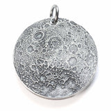 Silver Supermoon Necklace or Charm - Large 1.5 inches / 38 mm