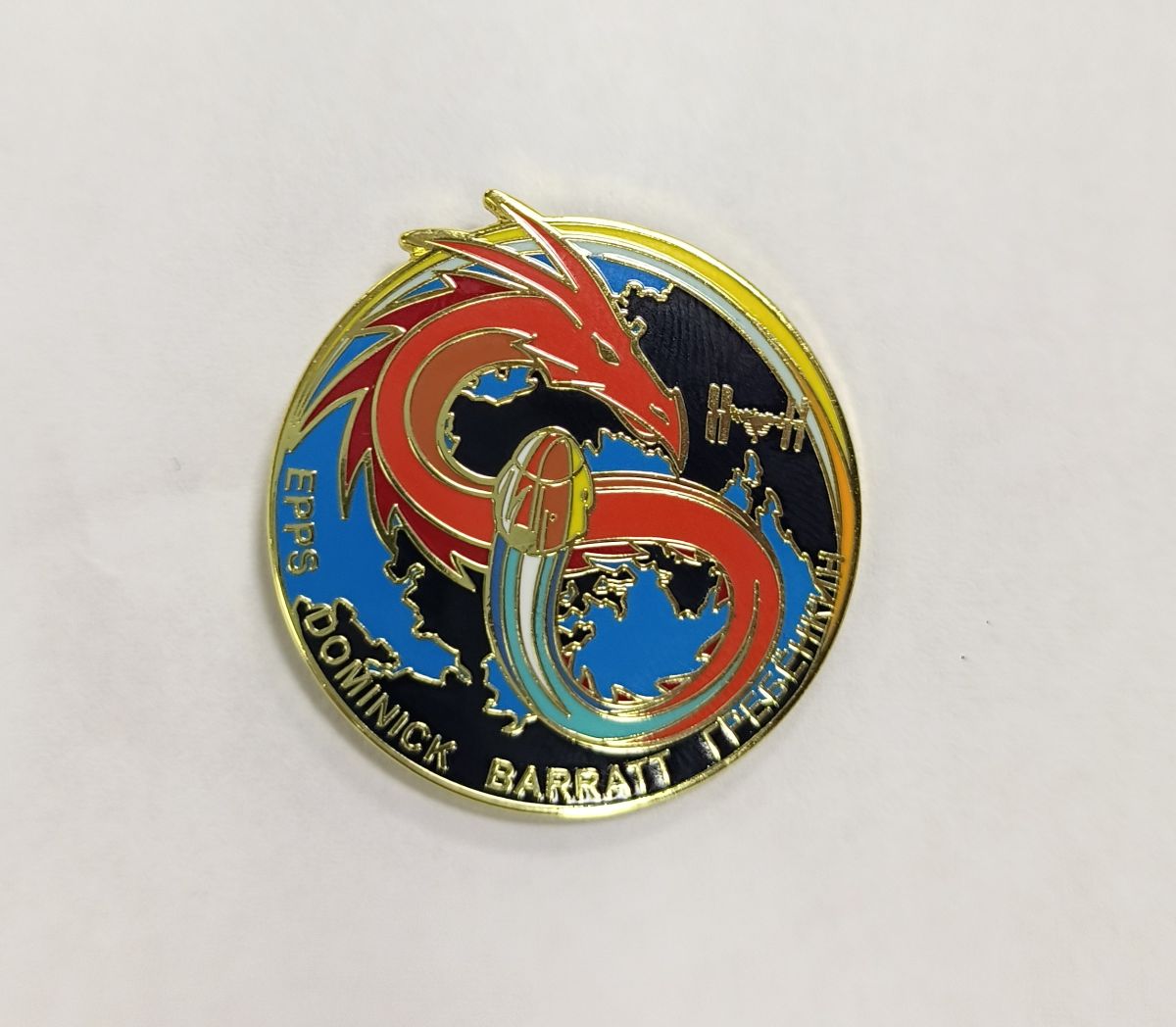 NASA SpaceX Crew 8 Mission Lapel Pin with names - The Space Store