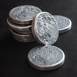 Ultra Chunky 1 in / 26 mm Full Moon Silver Coin