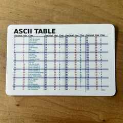 ASCII Table Sticker