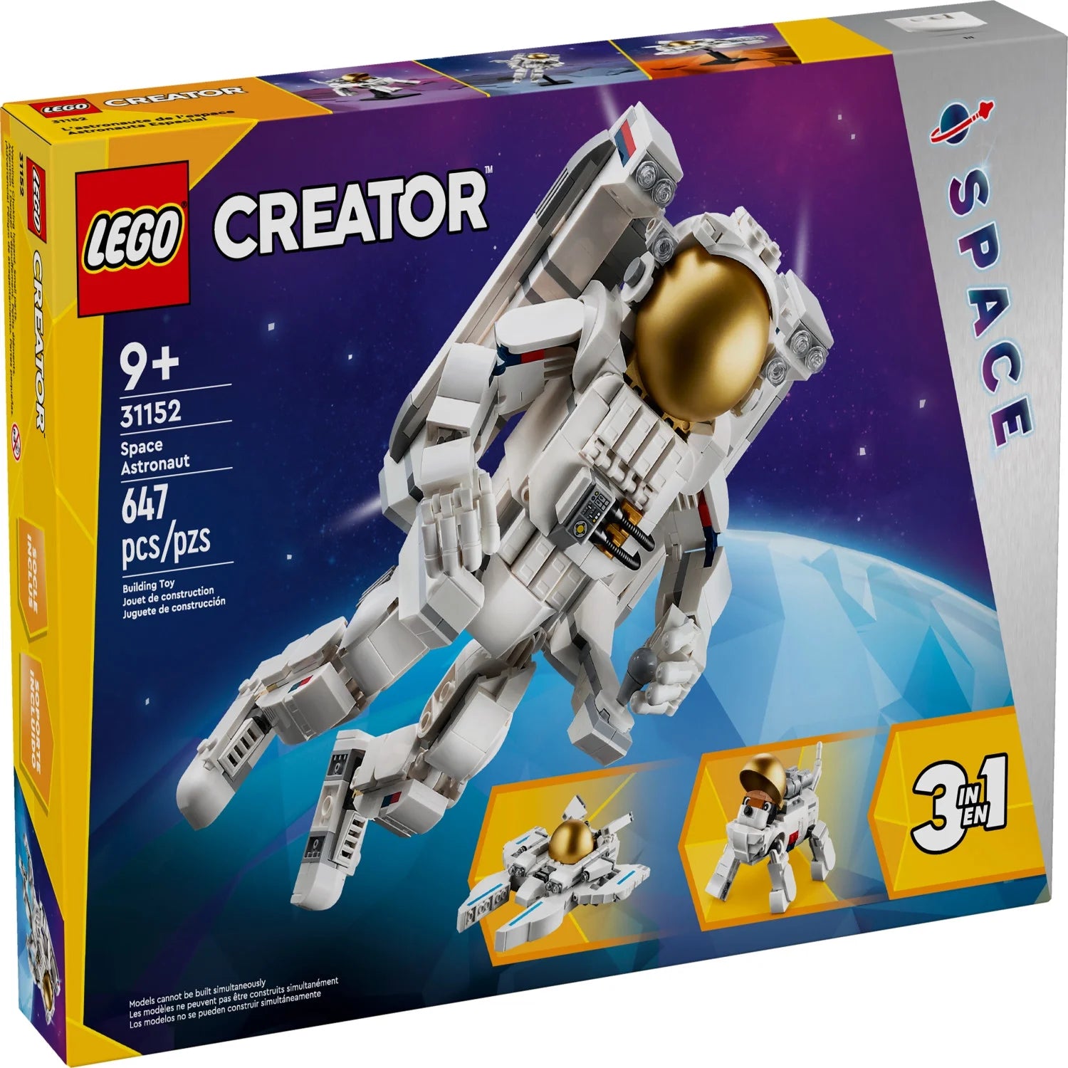 Lego 3 in 1 space on sale
