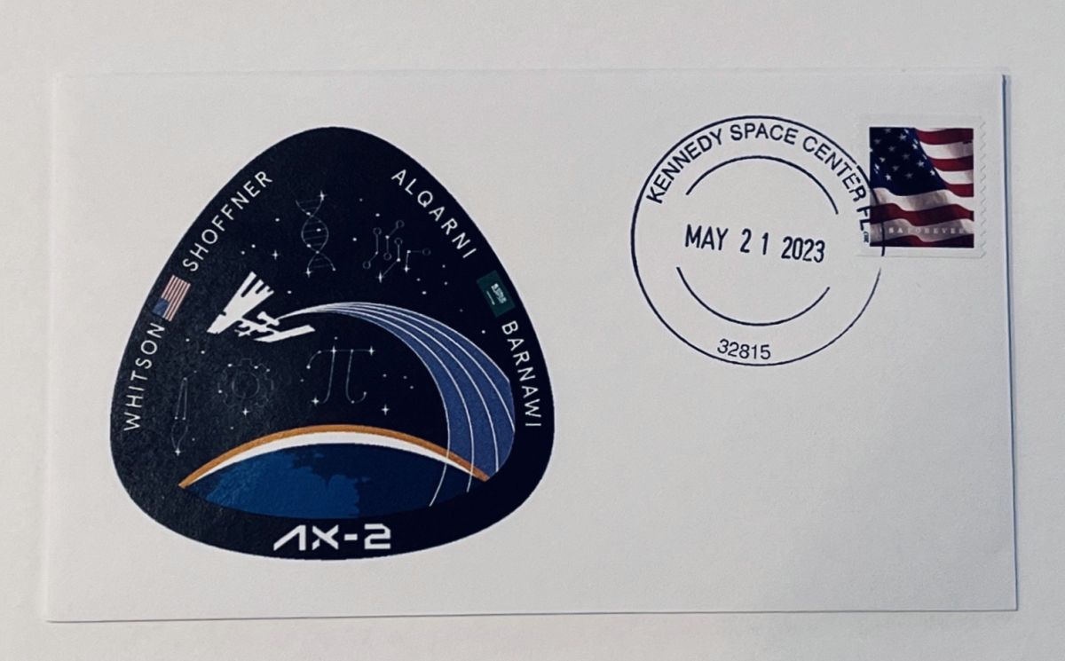 Axiom Mission 2 (Ax-2) Stamped Cover - The Space Store