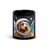 Space Doodle Black Glossy Mug