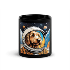 Space Doodle Black Glossy Mug