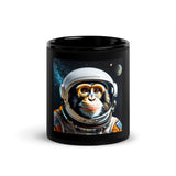 Space Monkey - Black Glossy Mug - The Space Store