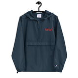 NASA Embroidered Navy Champion Packable Jacket - The Space Store