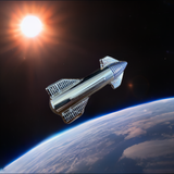 Starship 3D Enamel Pin